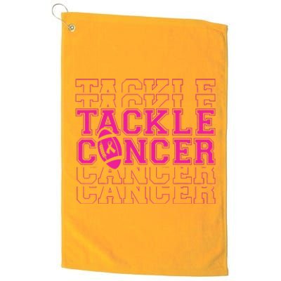 Tackle Football Breast Cancer Awareness with Pink Ribbon Platinum Collection Golf Towel