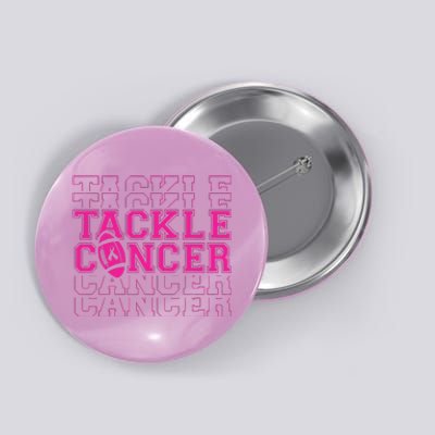 Tackle Football Breast Cancer Awareness with Pink Ribbon Button