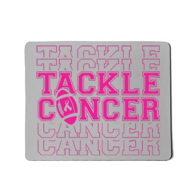 Tackle Football Breast Cancer Awareness with Pink Ribbon Mousepad