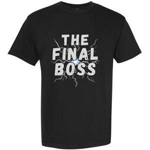 The Final Boss Rock Lightning Wrestling Rock Final Boss Garment-Dyed Heavyweight T-Shirt