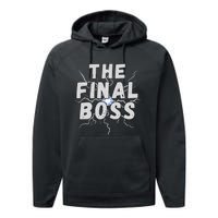 The Final Boss Rock Lightning Wrestling Rock Final Boss Performance Fleece Hoodie