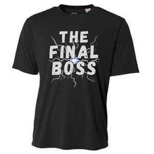 The Final Boss Rock Lightning Wrestling Rock Final Boss Cooling Performance Crew T-Shirt