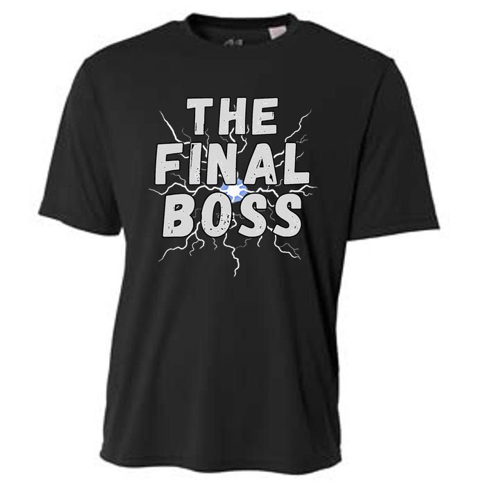 The Final Boss Rock Lightning Wrestling Rock Final Boss Cooling Performance Crew T-Shirt