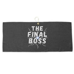 The Final Boss Rock Lightning Wrestling Rock Final Boss Large Microfiber Waffle Golf Towel