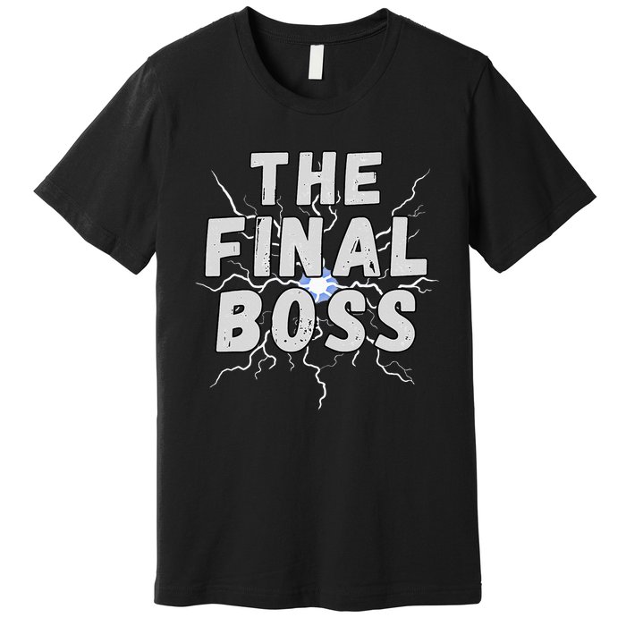 The Final Boss Rock Lightning Wrestling Rock Final Boss Premium T-Shirt