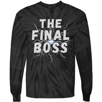 The Final Boss Rock Lightning Wrestling Rock Final Boss Tie-Dye Long Sleeve Shirt