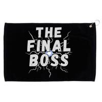 The Final Boss Rock Lightning Wrestling Rock Final Boss Grommeted Golf Towel