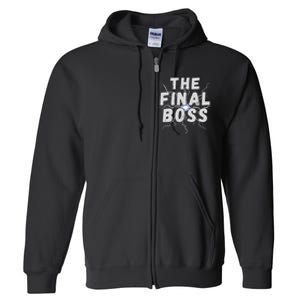 The Final Boss Rock Lightning Wrestling Rock Final Boss Full Zip Hoodie