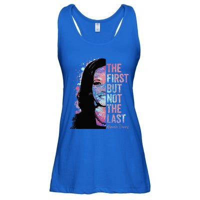 The First But Not The Last Kamala Harris 2024 Vice President Ladies Essential Flowy Tank