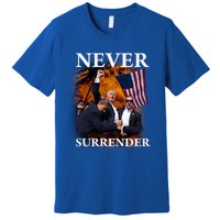 Trump Fist Bump In Air Never Surrender 2024 Premium T-Shirt