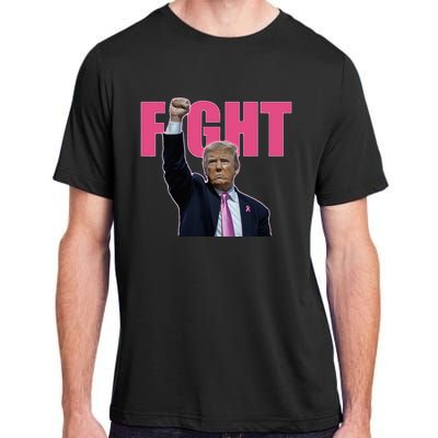 Trump Fight Breast Cancer Awareness Ribbon Support Adult ChromaSoft Performance T-Shirt