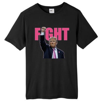 Trump Fight Breast Cancer Awareness Ribbon Support Tall Fusion ChromaSoft Performance T-Shirt