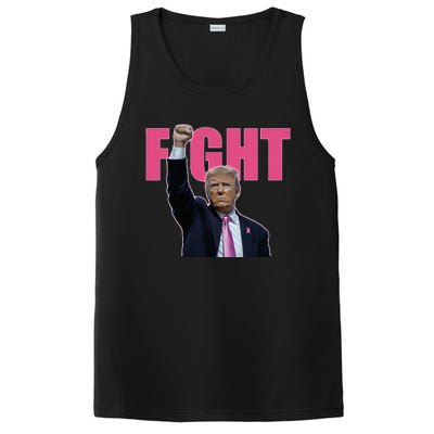 Trump Fight Breast Cancer Awareness Ribbon Support PosiCharge Competitor Tank