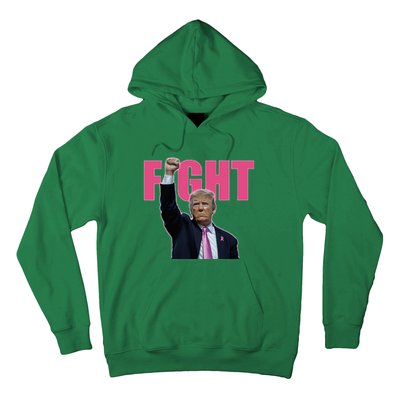 Trump Fight Breast Cancer Awareness Ribbon Support Hoodie