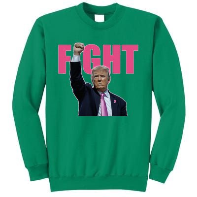 Trump Fight Breast Cancer Awareness Ribbon Support Sweatshirt