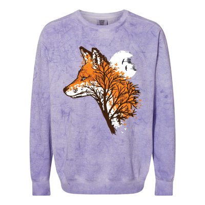 Tree Fox Beautiful Animal Colorblast Crewneck Sweatshirt