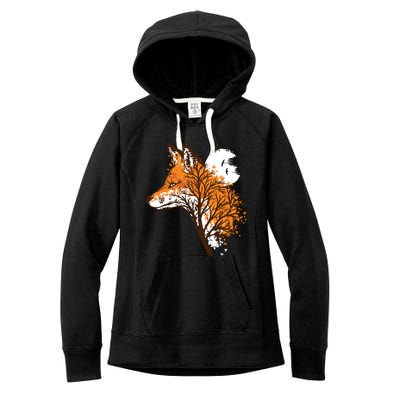 Tree Fox Beautiful Animal Women's Fleece Hoodie