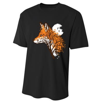 Tree Fox Beautiful Animal Performance Sprint T-Shirt