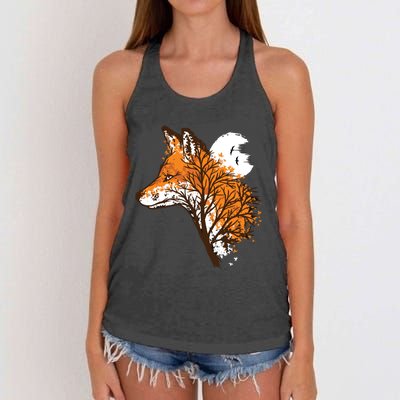 Tree Fox Beautiful Animal Women's Knotted Racerback Tank