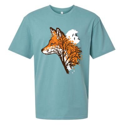 Tree Fox Beautiful Animal Sueded Cloud Jersey T-Shirt