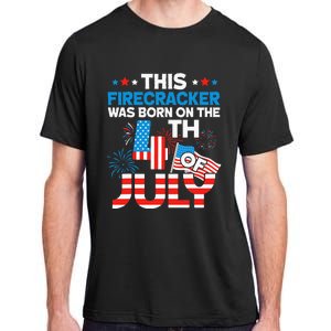 This Firecracker Born On 4th Of July Patriotic Birthday Adult ChromaSoft Performance T-Shirt