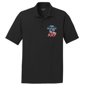 This Firecracker Born On 4th Of July Patriotic Birthday PosiCharge RacerMesh Polo