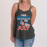 This Firecracker Born On 4th Of July Patriotic Birthday Women's Strappy Tank