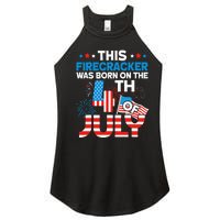 This Firecracker Born On 4th Of July Patriotic Birthday Women's Perfect Tri Rocker Tank