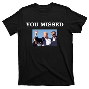 Trump Fist Bump Shot At You Missed T-Shirt