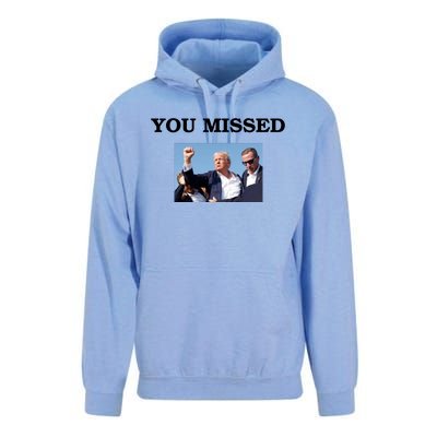 Trump Fist Bump Shot At You Missed Unisex Surf Hoodie