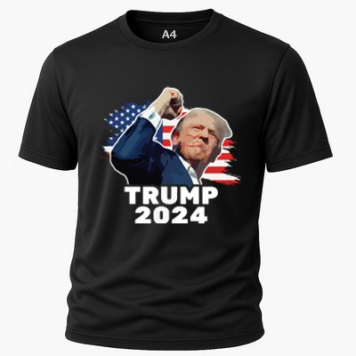 Trump Fist Bump 2024 President Red Cooling Performance Crew T-Shirt