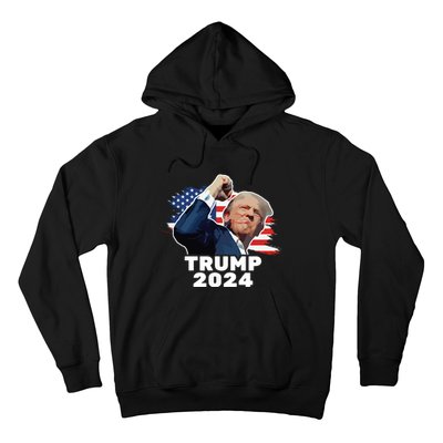 Trump Fist Bump 2024 President Red Hoodie