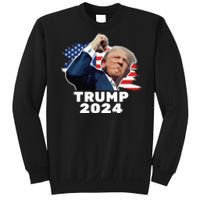 Trump Fist Bump 2024 President Red Sweatshirt