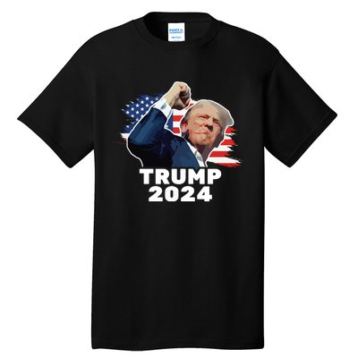 Trump Fist Bump 2024 President Red Tall T-Shirt