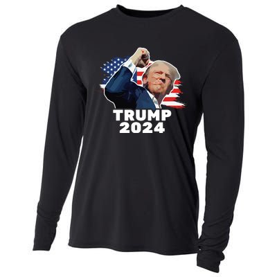 Trump Fist Bump 2024 President Red Cooling Performance Long Sleeve Crew