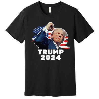 Trump Fist Bump 2024 President Red Premium T-Shirt