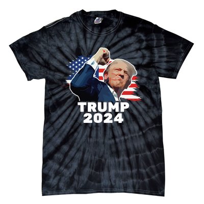 Trump Fist Bump 2024 President Red Tie-Dye T-Shirt