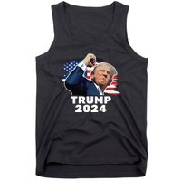 Trump Fist Bump 2024 President Red Tank Top