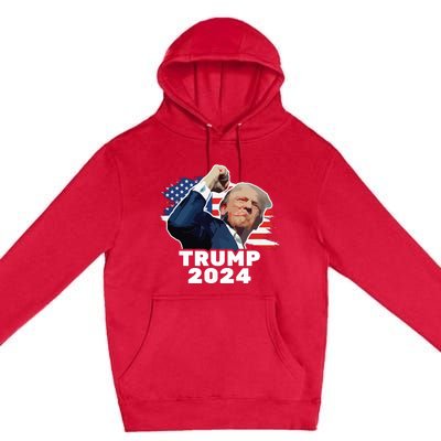 Trump Fist Bump 2024 President Red Premium Pullover Hoodie