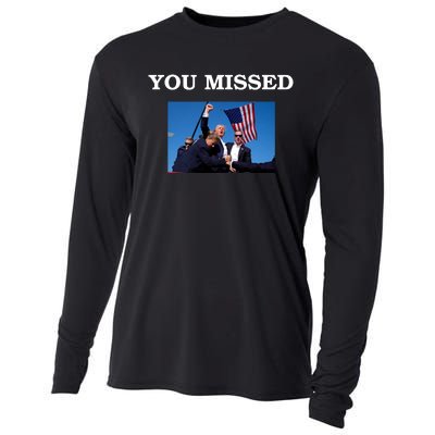 Trump Fist Bump You Missed 2024 Cooling Performance Long Sleeve Crew