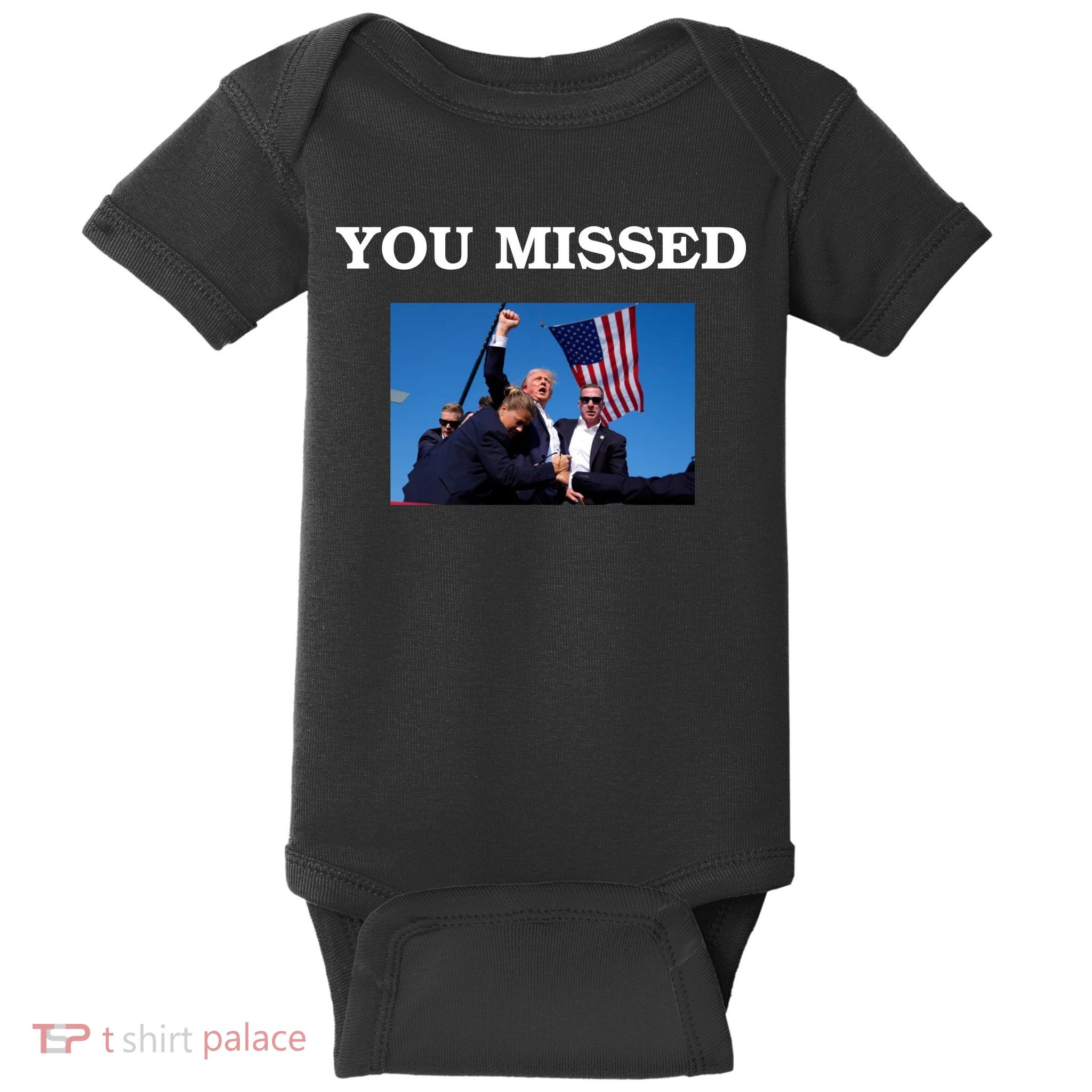 Trump Fist Bump You Missed 2024 Baby Bodysuit