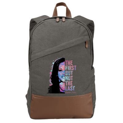 The First But Not The Last Madam President Harris Cotton Canvas Backpack