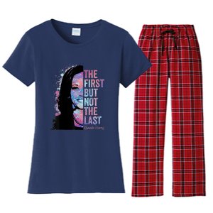 The First But Not The Last Madam President Harris Women's Flannel Pajama Set