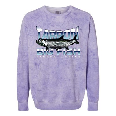 Tarpon Fishing Big Fish Colorblast Crewneck Sweatshirt