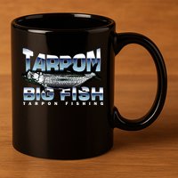 Tarpon Fishing Big Fish 11oz C Handle Ceramic Mug
