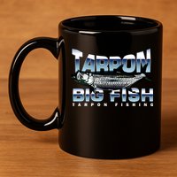 Tarpon Fishing Big Fish 11oz C Handle Ceramic Mug