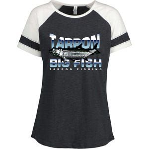 Tarpon Fishing Big Fish Enza Ladies Jersey Colorblock Tee