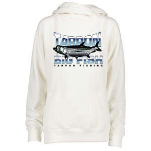 Tarpon Fishing Big Fish Womens Funnel Neck Pullover Hood