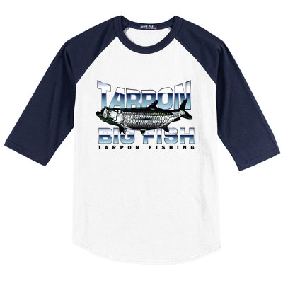 Tarpon Fishing Big Fish Baseball Sleeve Shirt