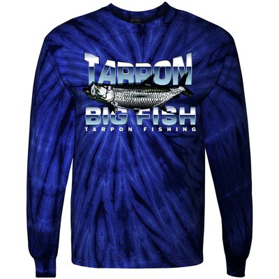 Tarpon Fishing Big Fish Tie-Dye Long Sleeve Shirt